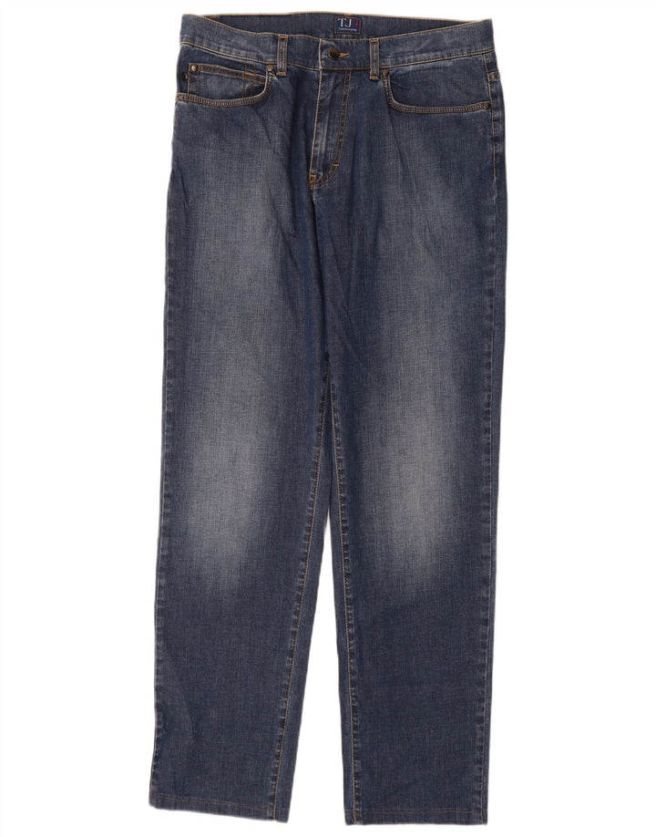 Blugi drepti pentru femei Trussardi W35 L32 Bumbac albastru