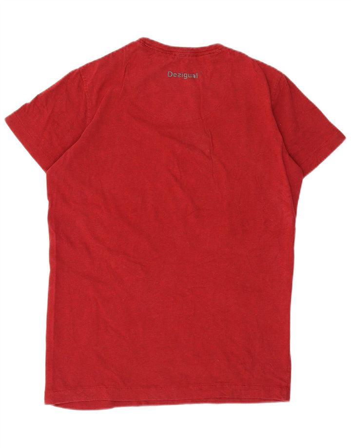 Tricou grafic Desigual pentru bărbați Top mic bumbac roșu