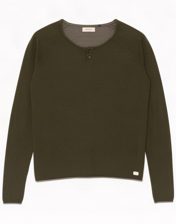 Jack & Jones Pulover cu gât bărbătesc pentru bărbați XL Bumbac kaki
