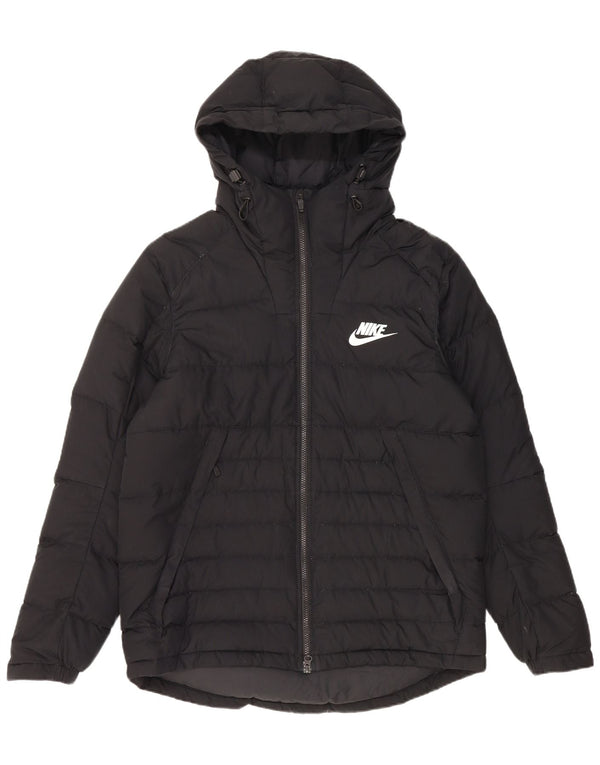 Jachetă căptușită cu glugă pentru bărbați Nike UK 40 Poliester negru mare