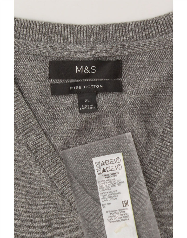 Marks & Spencer Mens Vest Tank Top XL Bumbac gri