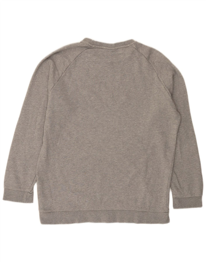 Hanorac pentru bărbați Adidas Jumper mare, gri bumbac cu pete