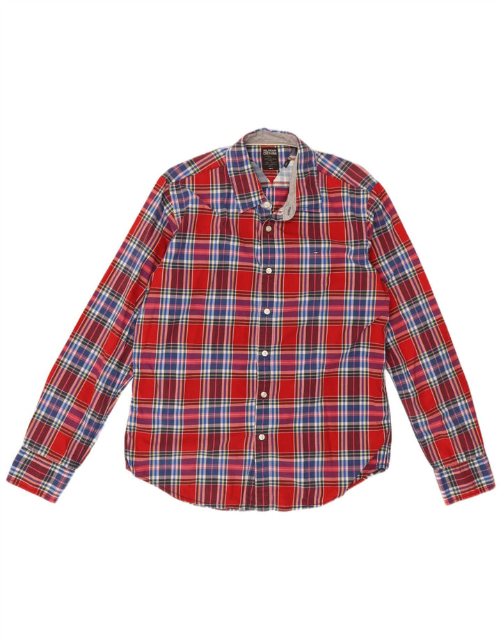 Cămașă pentru bărbați Tommy Hilfiger, mare, roșu, din bumbac