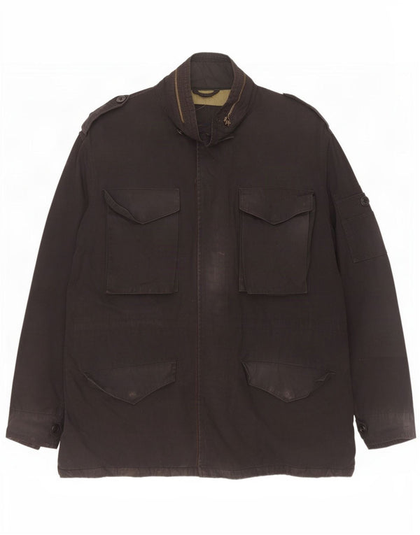 Jachetă militară cu glugă pentru bărbați Gap UK 42 XL bumbac negru