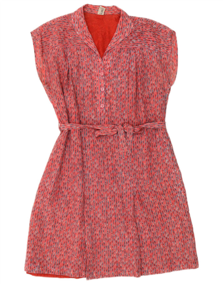 Rochie de bază fără mâneci Hennes pentru femei UK 14 Medium roz în dungi