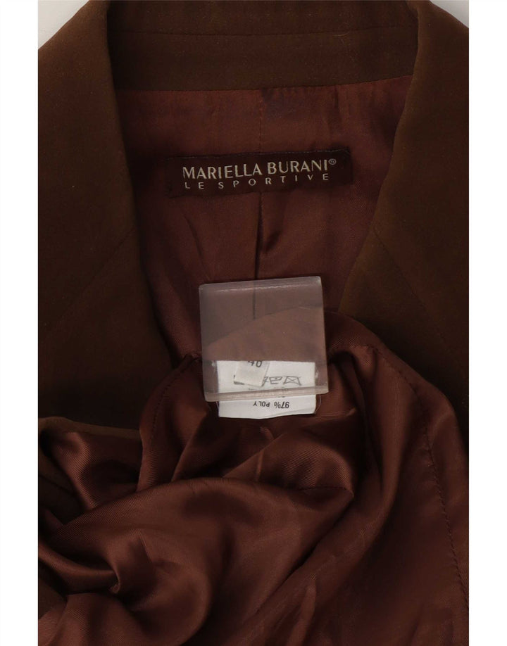 Mariella Burani Jachetă Blazer pentru Femei cu 3 Nasturi EU 40 Maro Mediu