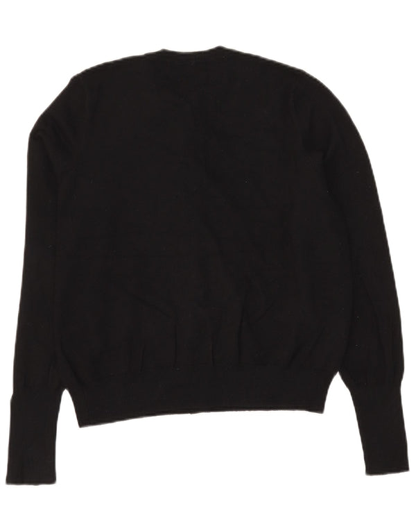 Marks & Spencer Pulover Crop Cardigan pentru Damă UK 14 Mare Negru Viscoză