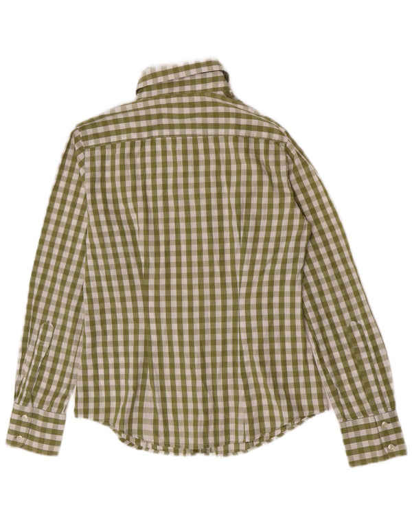 Cămașă Benetton pentru femei UK 10 Small Green Gingham Bumbac