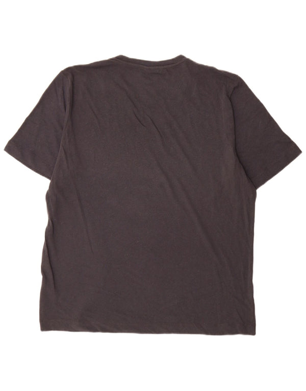 Massimo Dutti Mens T-Shirt Top 2XL Grey Linen