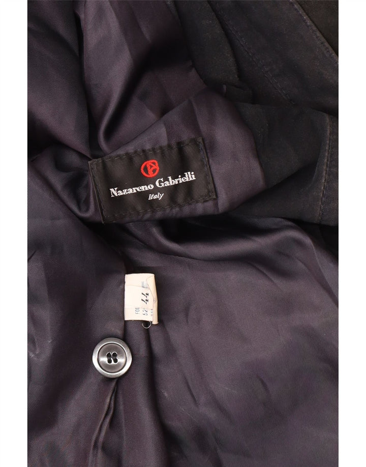 Jacheta de piele intoarsa pentru femei Nazareno Gabrielli IT 44 Medium Bleumarin