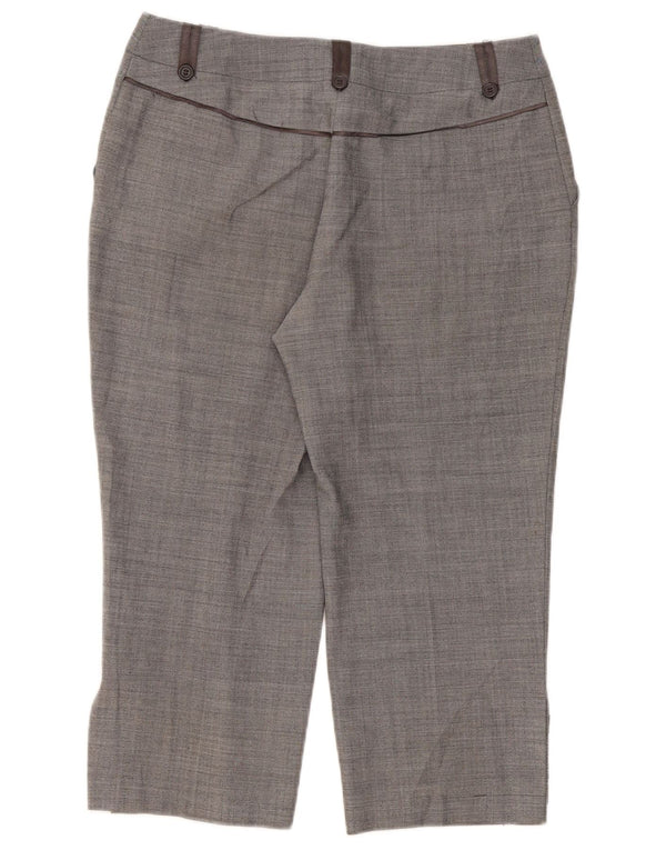 Pantaloni Capri pentru femei Marks & Spencer UK 12 Medium W32 L22 Gri Poliester