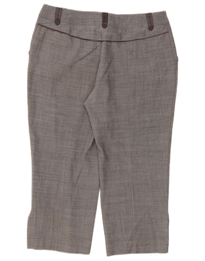Pantaloni Capri pentru femei Marks & Spencer UK 12 Medium W32 L22 Gri Poliester