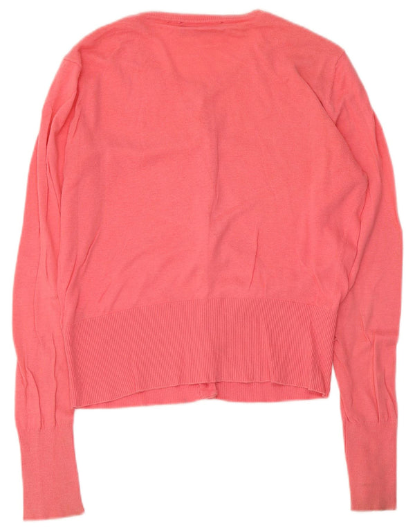 Pulover cardigan pentru femei Oasis UK 10 mic bumbac roz