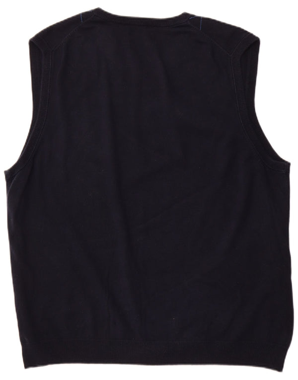 CHAPS Mens Vest Tank Top XL Bleumarin Argyle/Diamond Bumbac