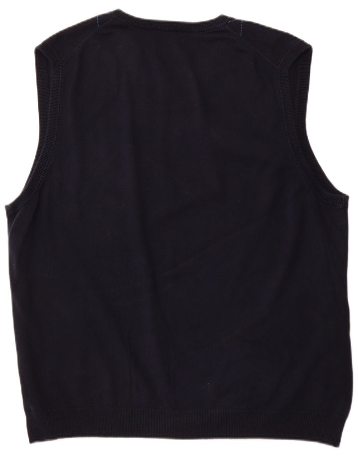 CHAPS Mens Vest Tank Top XL Bleumarin Argyle/Diamond Bumbac