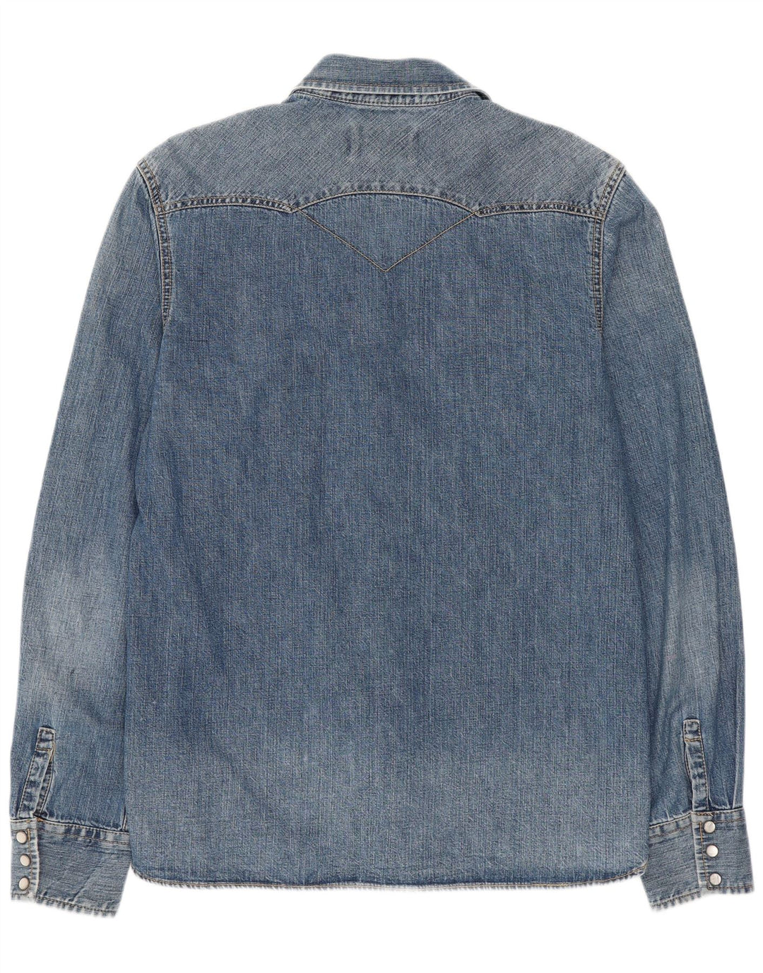 Cămașă Western Denim Levi's pentru bărbați, bumbac albastru mediu