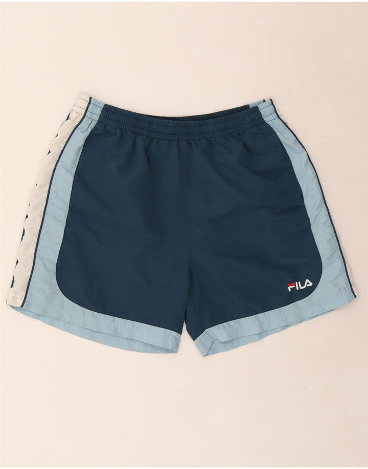 Pantaloni scurți de sport Fila pentru bărbați, XL, bleumarin, poliester color bloc
