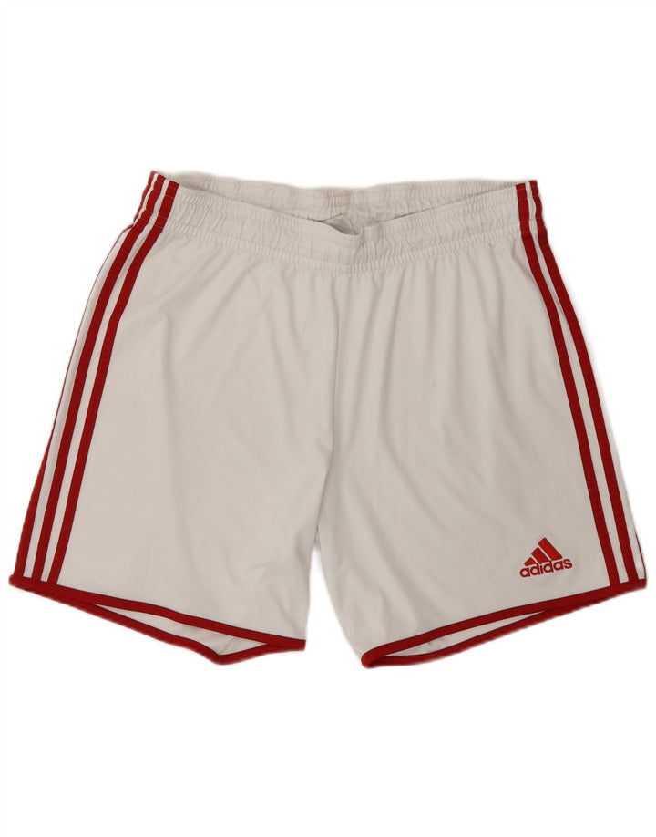 Pantaloni scurți sport pentru bărbați Adidas Climalite, mari, alb, din poliester
