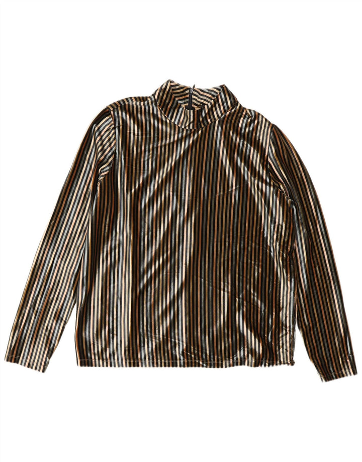 Bluză din catifea pentru femei Zara UK 14 Medium, cu dungi multicolore