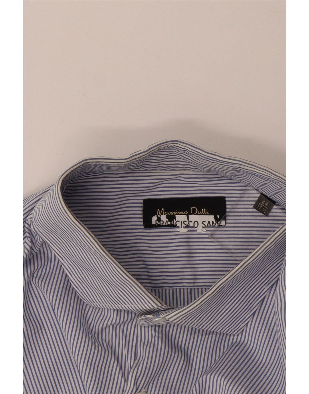 Cămașă Massimo Dutti pentru bărbați Mărimea 44 17 1/2 XL Blue Pinstripe