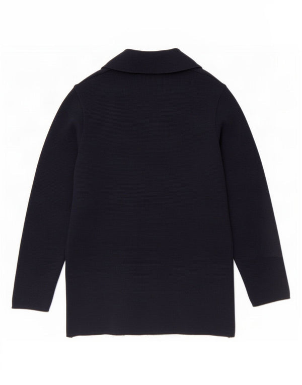 Pulover cardigan pentru bărbați Carrera cu două piepturi, lână virgină, albastru bleumarin, mediu