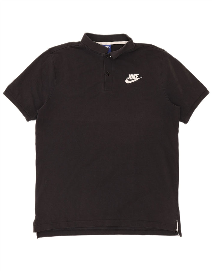 Tricou polo Nike pentru bărbați, mare, negru, bumbac