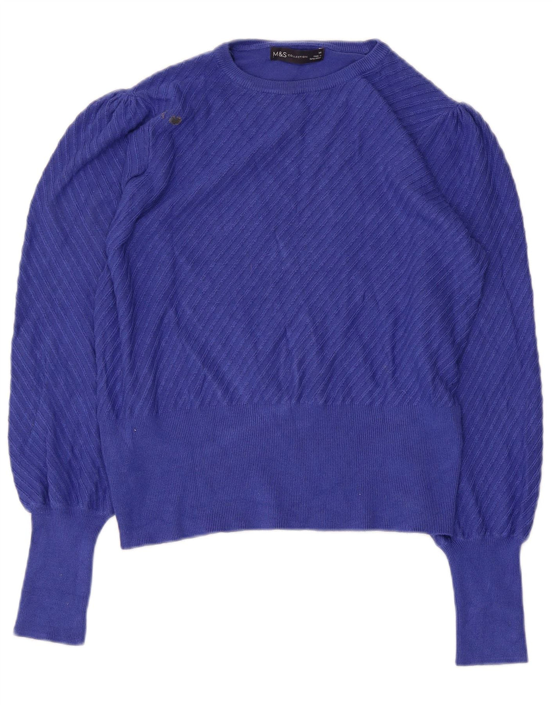 Pulover pentru femei Marks & Spencer Crop Crew Deck Pulover UK 14 Medium Blue