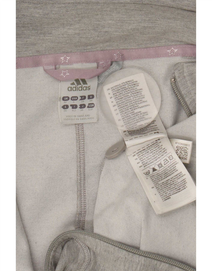 Jachetă de trening pentru femei Adidas UK 10, bumbac gri mic