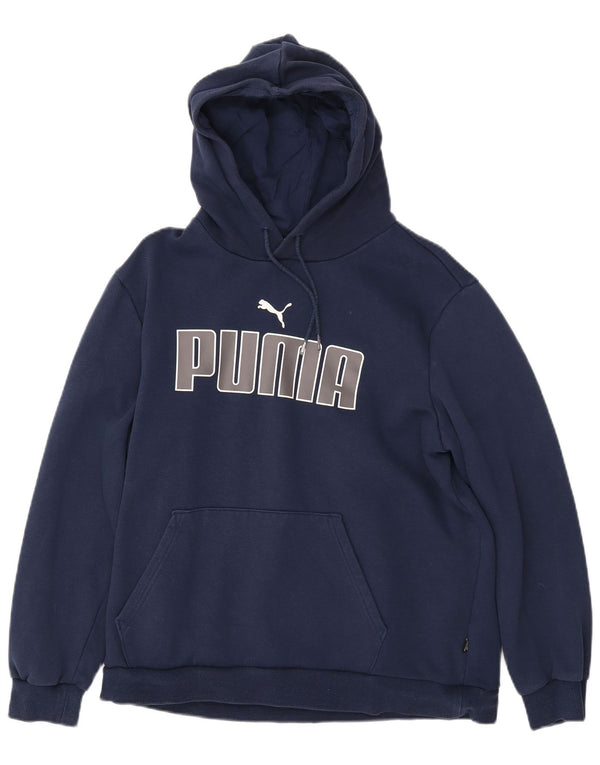 Pulover cu glugă grafic PUMA pentru femei UK 16 mare, bleumarin