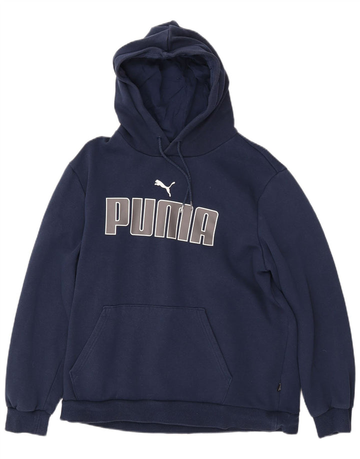 Pulover cu glugă grafic PUMA pentru femei UK 16 mare, bleumarin