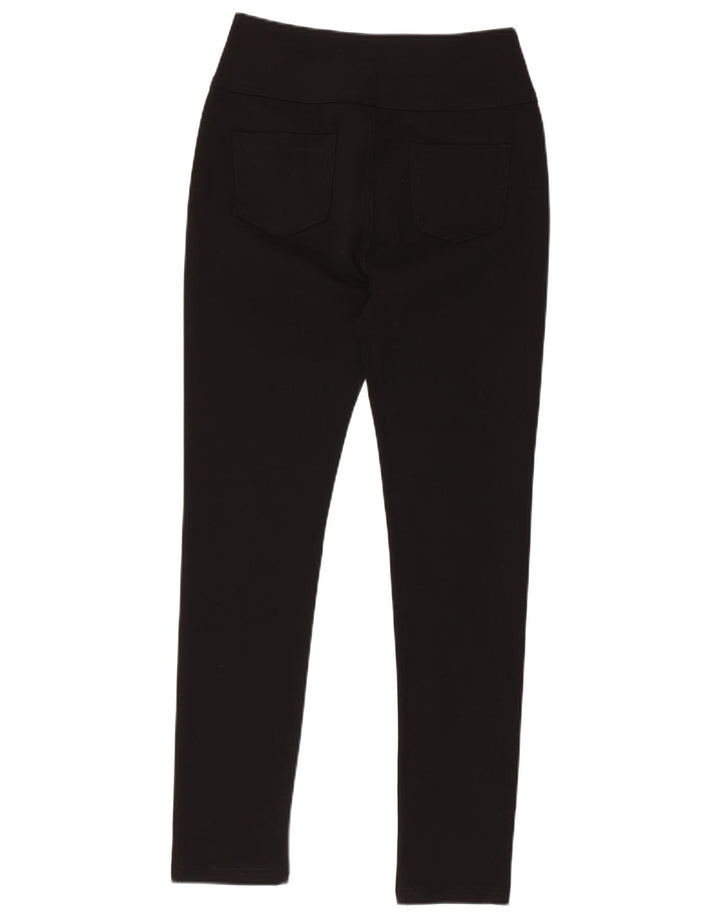 QUIZ Pantaloni casual subțiri cu talie înaltă pentru femei UK 12 Medium W28 L28 Negru