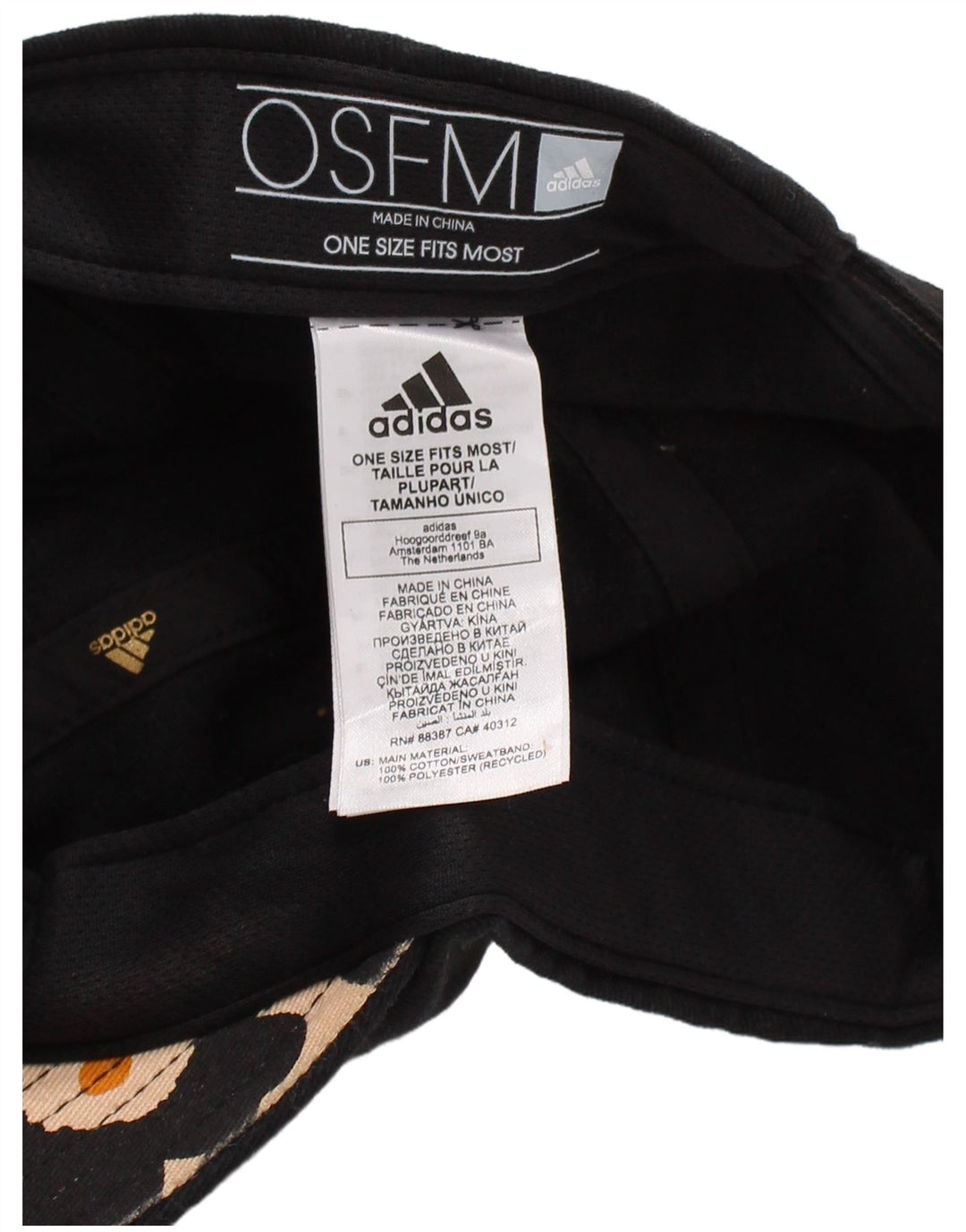 Şapcă de baseball pentru femei Adidas, mărime unica, bumbac negru