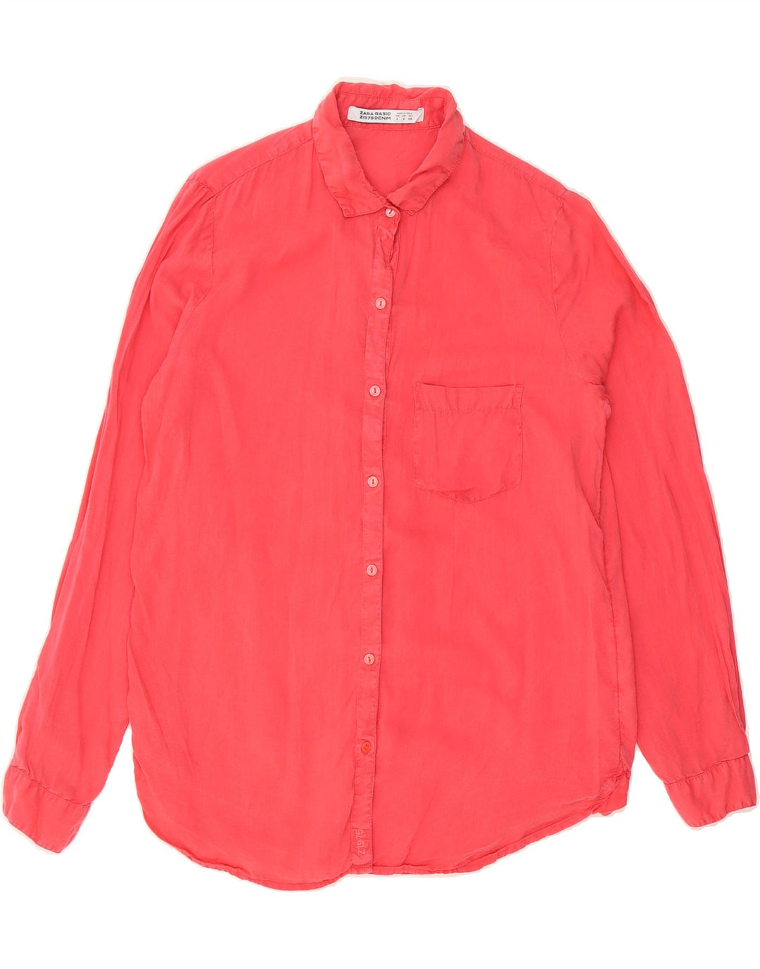 ZARA Womens Shirt UK 10 Small Pink Vintage Zara and Second-Hand Zara from Messina Hembry 