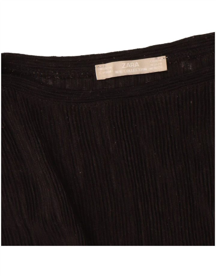 Pulover pentru femei supradimensionat cu gât de barcă Zara UK 14 Medium Negru