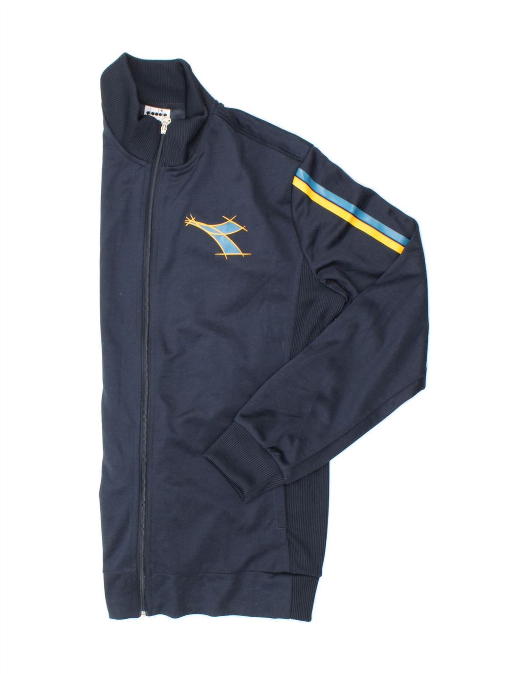 DIADORA Womens Tracksuit Top Jacket UK 20 2XL Navy Blue Polyester Vintage Diadora and Second-Hand Diadora from Messina Hembry 