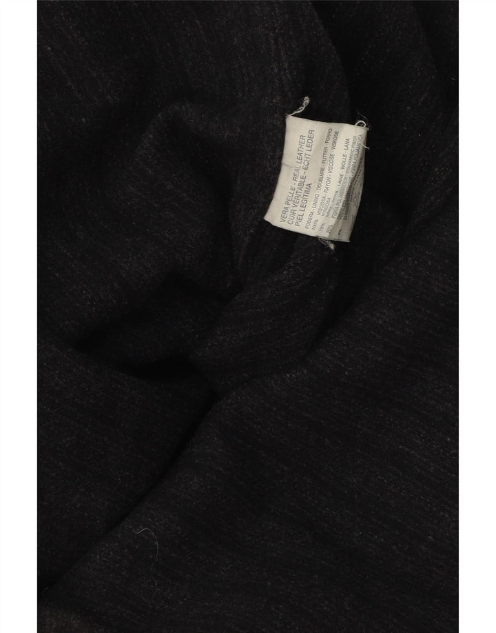 Jachetă de piele vintage pentru bărbați UK 42 XL din piele neagră