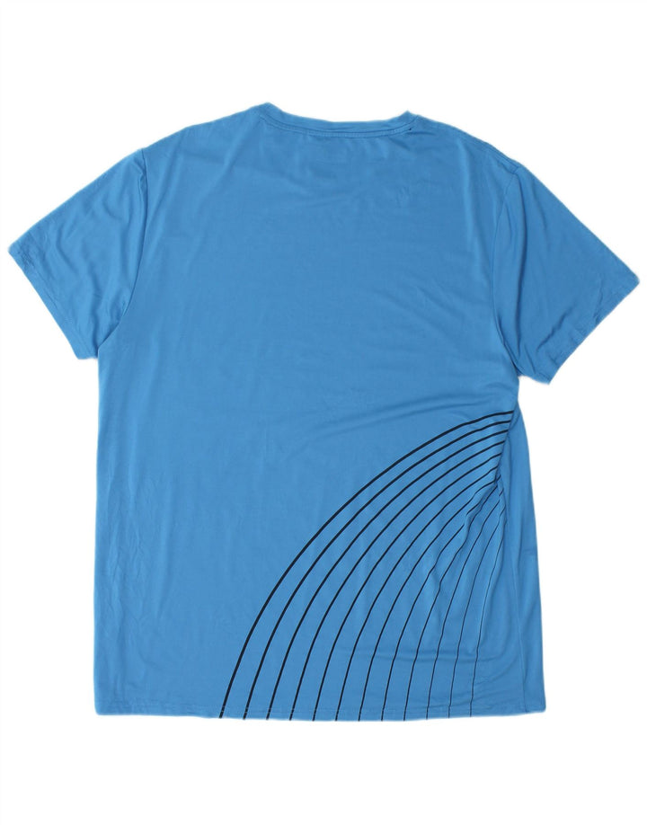 Tricou Izod pentru bărbați Top mare poliester cu dungi albastre