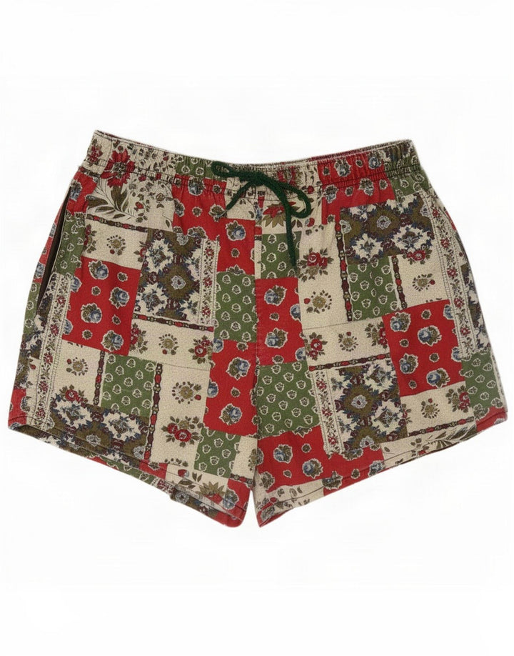 Vintage Womens Shorts UK 14 Medium W30 Multicolor Patchwork
