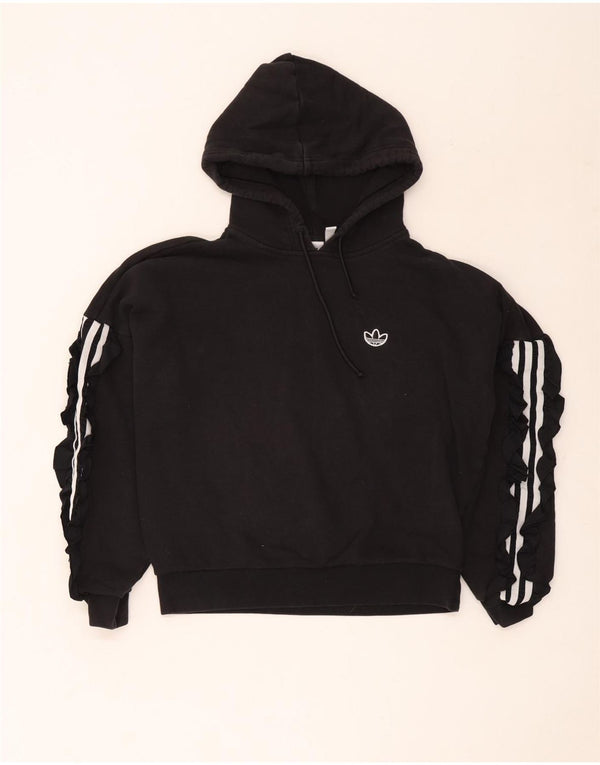 Pulover Adidas pentru femei, cu captură relaxată, UK 6 XS, bumbac negru