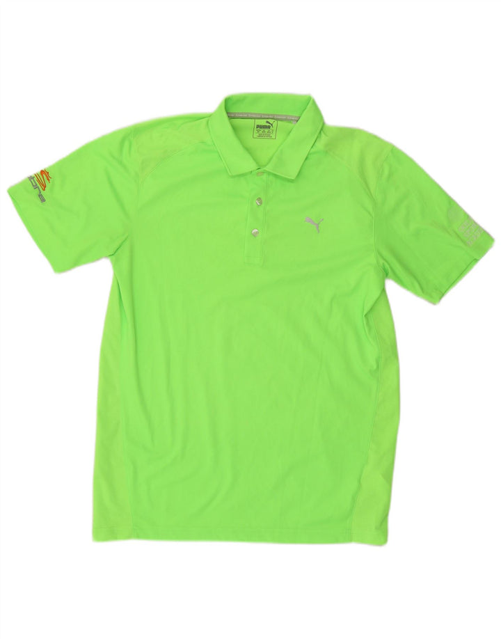 Tricou polo PUMA pentru bărbați, poliester verde mediu
