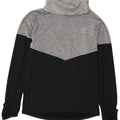 Pulover Nike pentru femei Therma-Fit cu gât rulat, mic, gri, colorblock