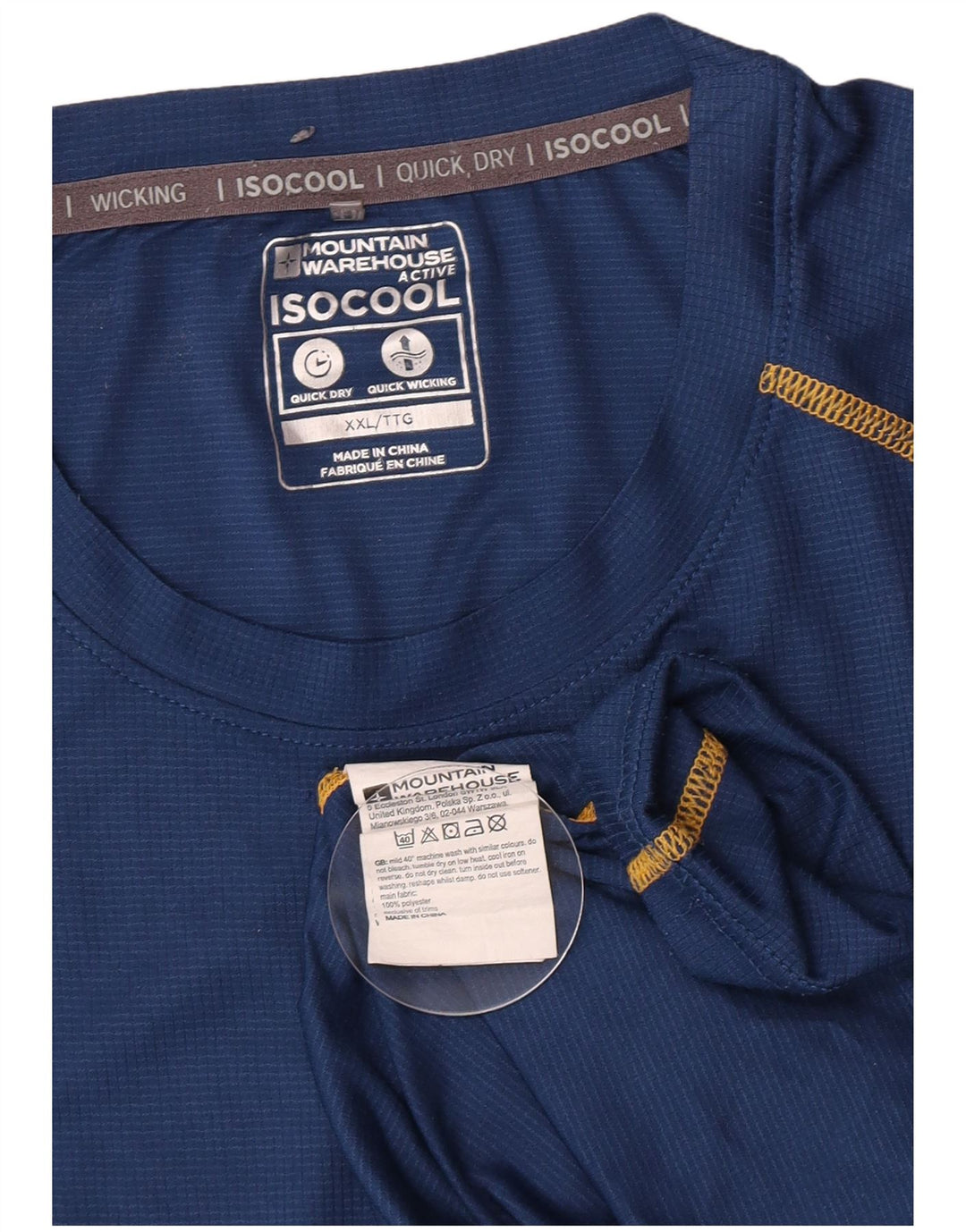 Tricou pentru bărbați Mountain Warehouse Top 2XL Albastru Poliester