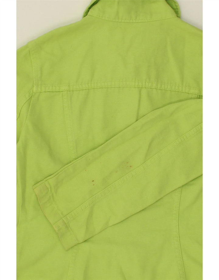 BENETTON Girls 4 Button Blazer Jacket 9-10 Years Large Green Cotton Vintage Benetton and Second-Hand Benetton from Messina Hembry 