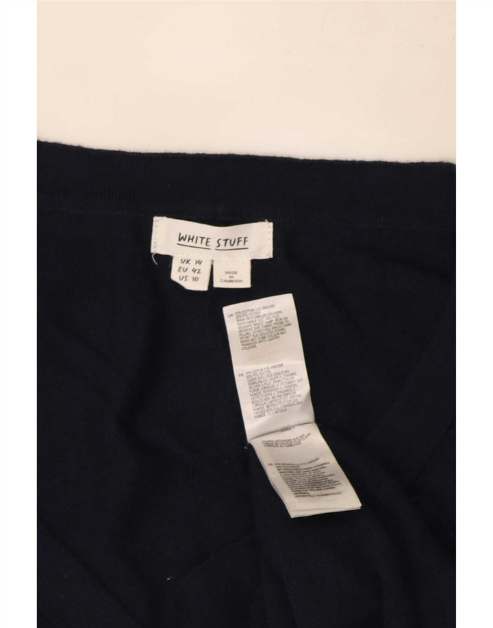 Pulover cardigan pentru femei White Stuff UK 14, mare, bleumarin, color block