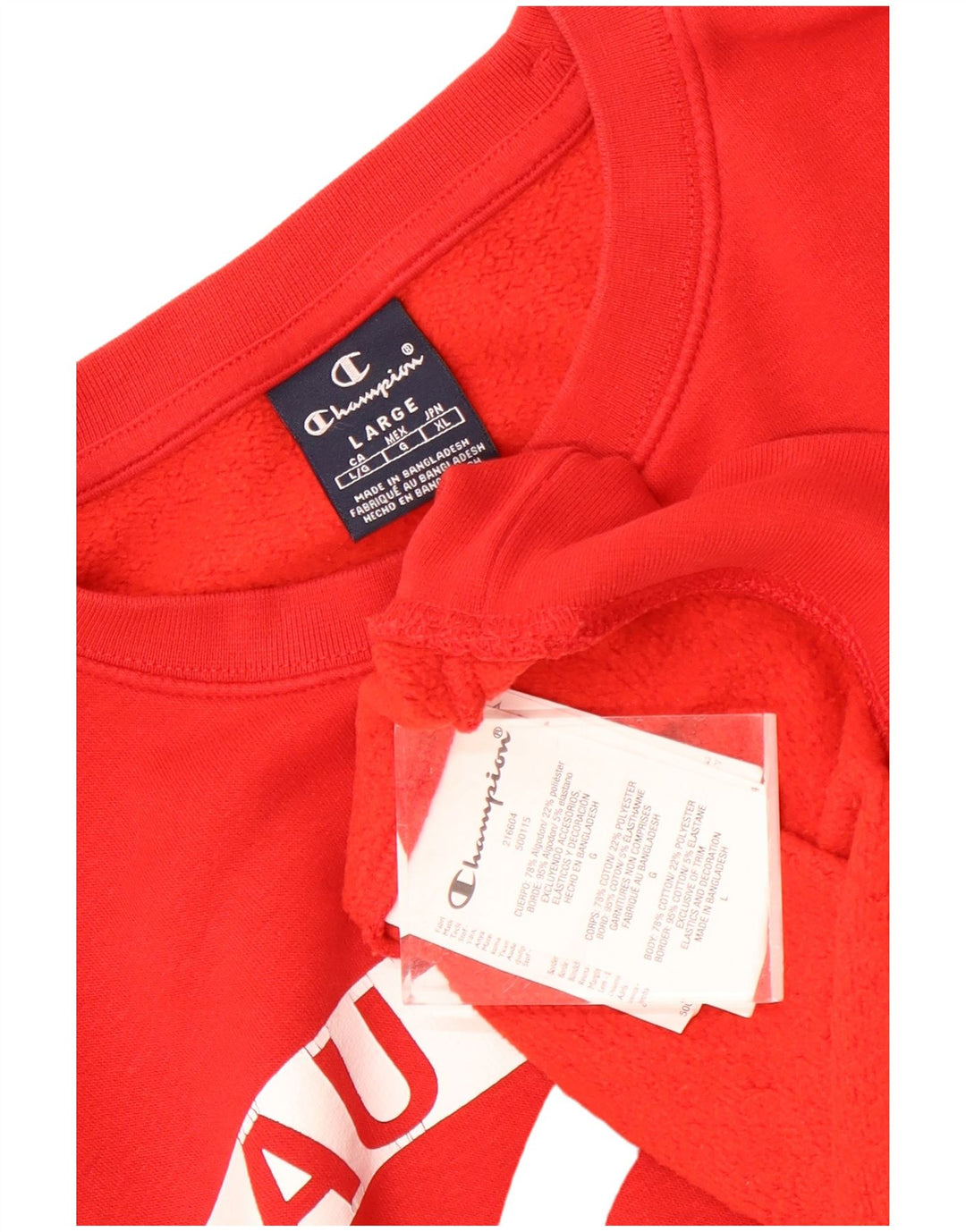 Chanorac grafic pentru bărbați Champion Pulover mare, roșu, bumbac