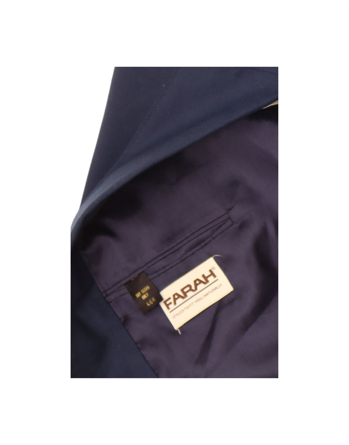 FARAH Mens 2 Button Blazer Jacket US 46 3XL Navy Blue Vintage Farah and Second-Hand Farah from Messina Hembry 