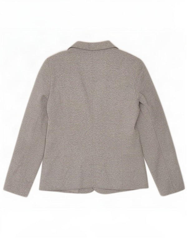 Jachetă Blazer pentru femei Zara cu 1 nasture UK 14 mare, gri, viscoză