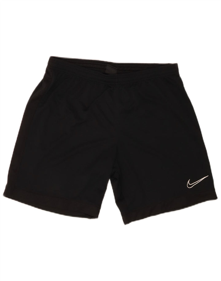NIKE Womens Dri Fit Sport Shorts UK 14 Large Black Polyester