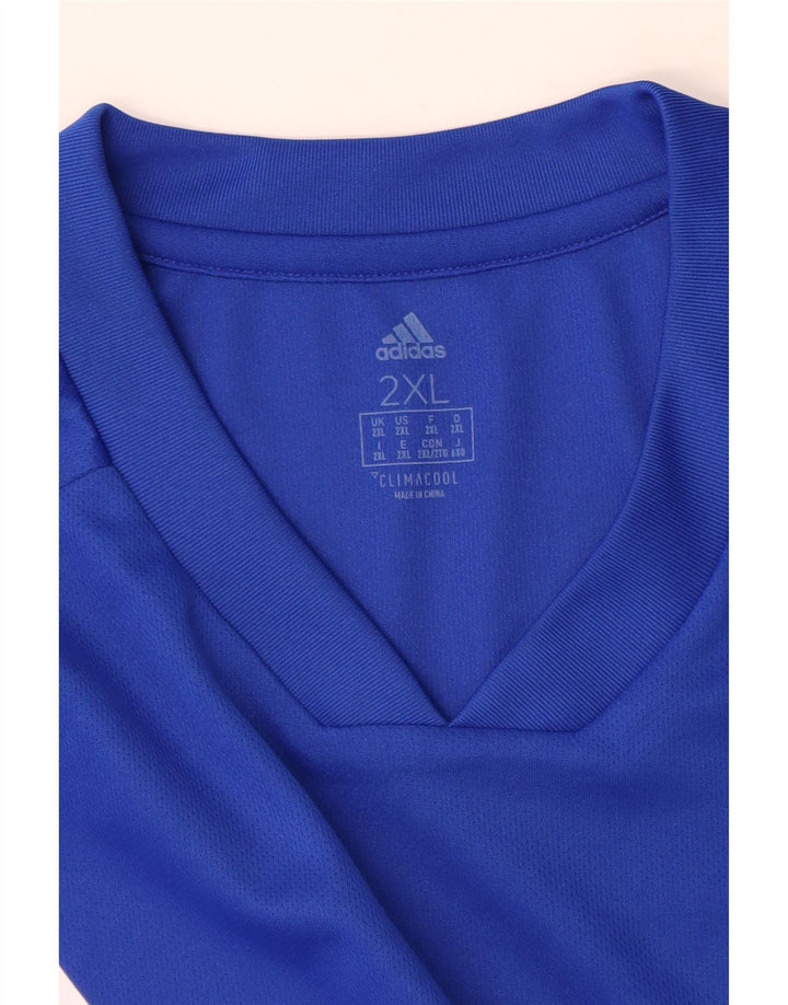 Tricou Adidas Climacool pentru bărbați Top 2XL Albastru Colorblock
