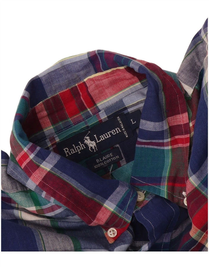Cămașă pentru bărbați Ralph Lauren Blaire cu mânecă scurtă, mare, multicoloră